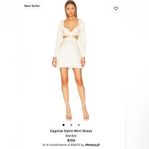 Bardot Caprice satin mini dress